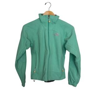 North Face Green Fleece Zip Up Jacket Size XS
